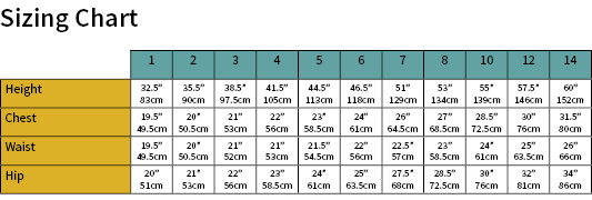 Leggings Size Chart
